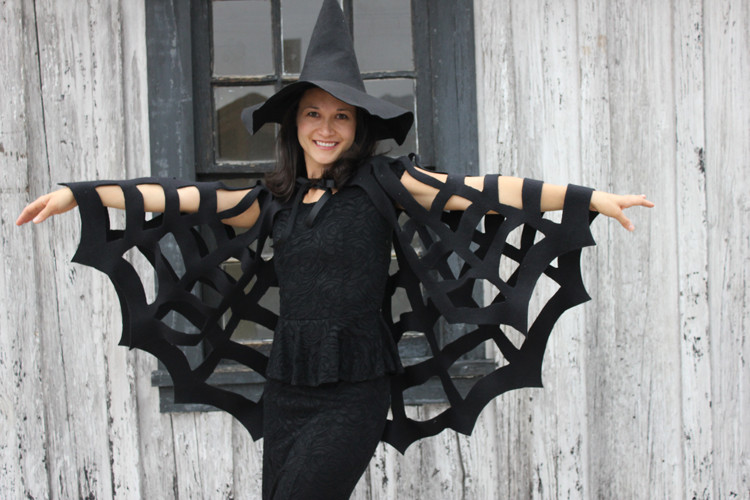 Best ideas about DIY Spider Web Costume
. Save or Pin No Sew Halloween Spiderweb Cape TUTORIAL Now.