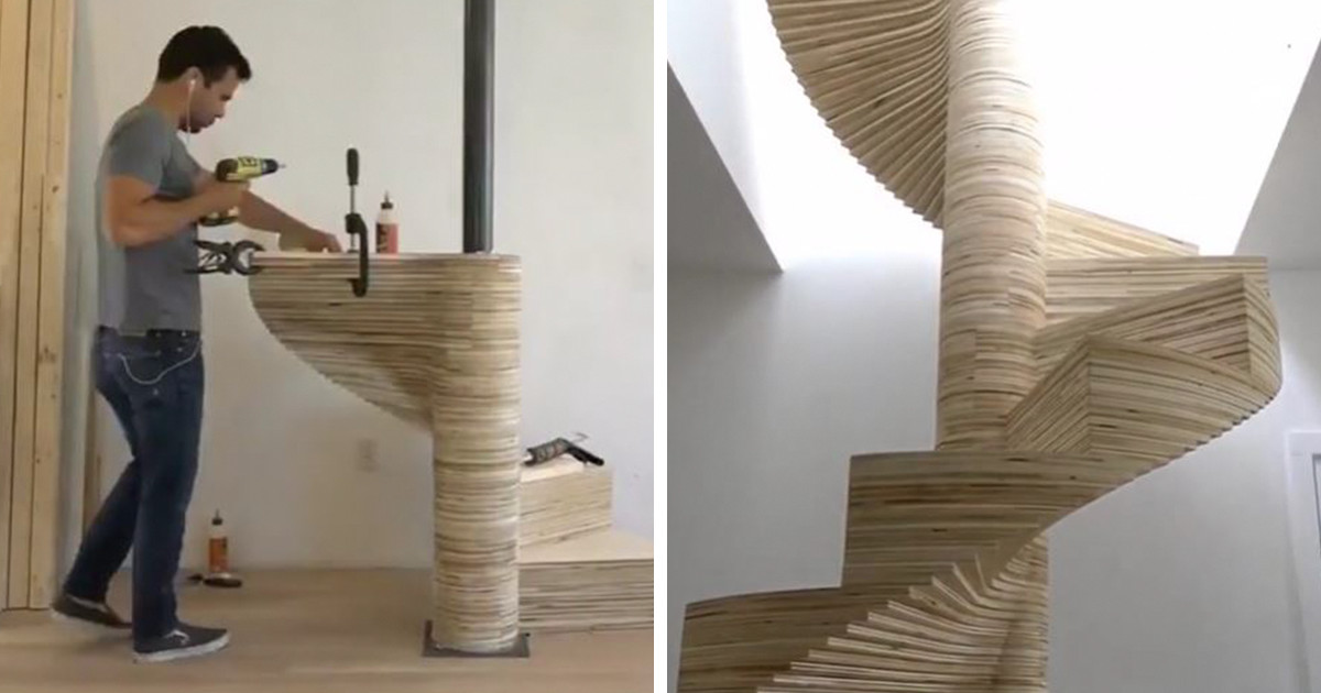 Best ideas about DIY Spiral Staircase
. Save or Pin DIY Spiral Staircase Made Out Plywood Now.