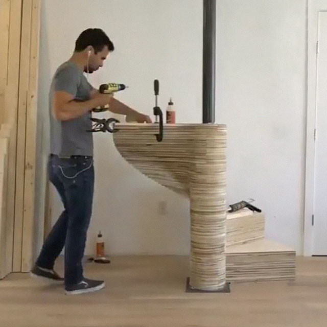 Best ideas about DIY Spiral Staircase
. Save or Pin DIY Spiral Staircase Made Out Plywood Now.