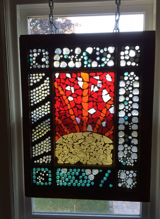 Best ideas about DIY Stain Glass Window
. Save or Pin DIY Stained Glass “Mosaic” on an Old Salvaged Window Now.