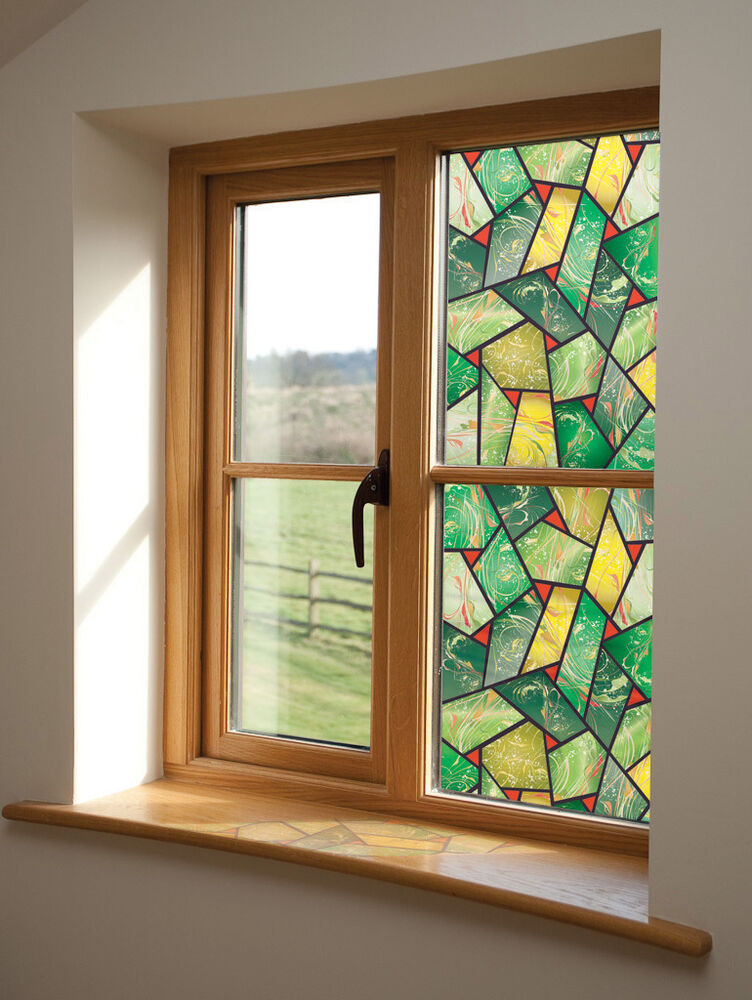 Best ideas about DIY Stain Glass Window
. Save or Pin STAINED GLASS GREEN MOSAIC WINDOW DECORATION FILM Now.