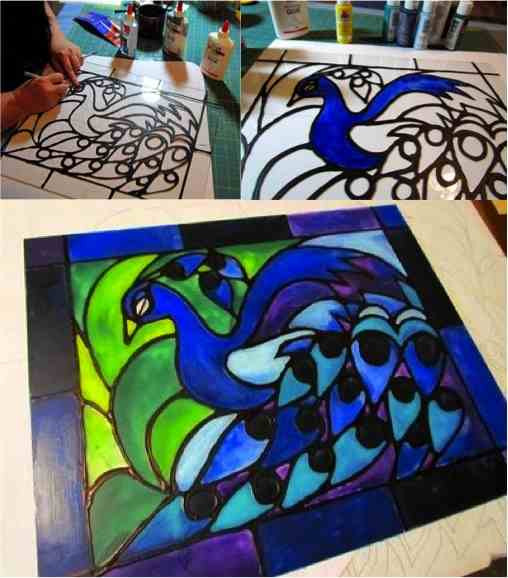 Best ideas about DIY Stained Glass Kit
. Save or Pin DIY Faux Stained Glass With Paint And Glue Now.