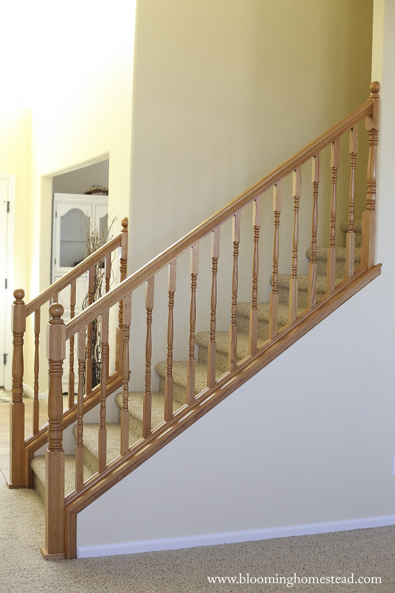 Best ideas about DIY Stair Railing
. Save or Pin DIY Stair Railing Makeover Page 2 of 2 Blooming Homestead Now.
