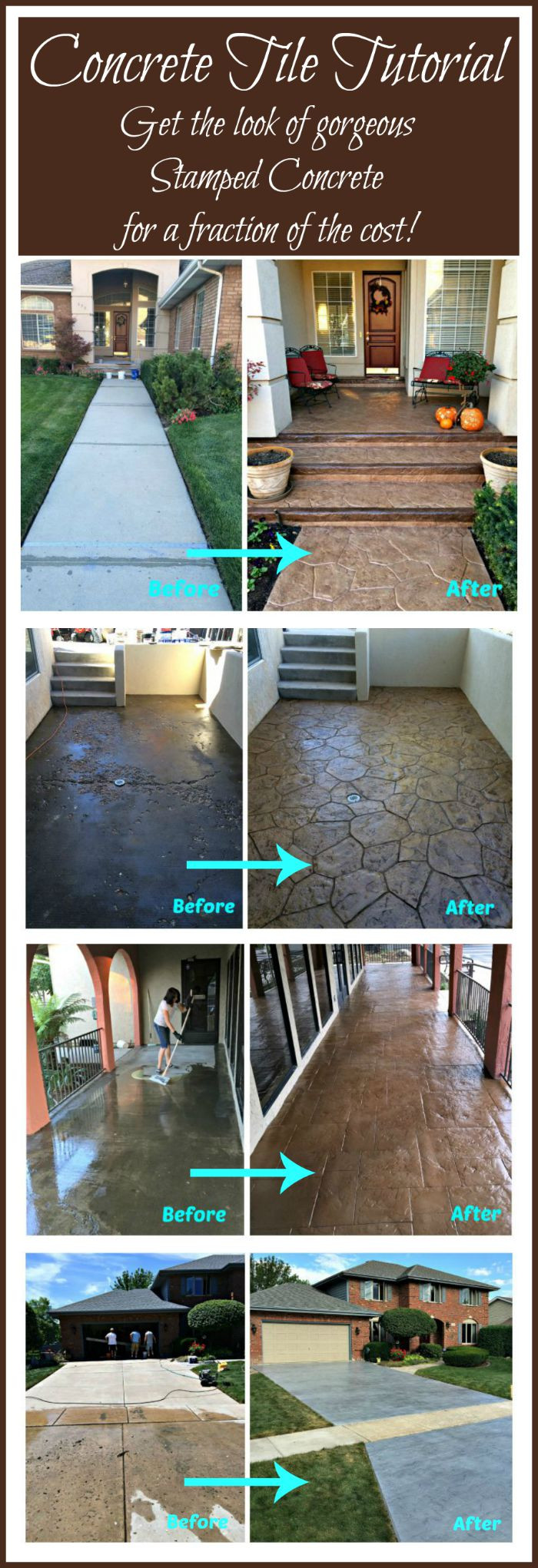 Best ideas about DIY Stamped Concrete
. Save or Pin DIY STAMPED CONCRETE TILE TUTORIAL Do It Yourself Fun Ideas Now.
