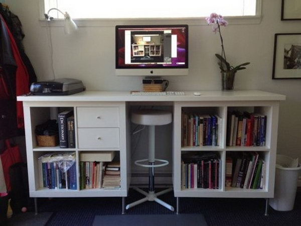 Best ideas about DIY Standing Desk Ikea
. Save or Pin 25 IKEA Kallax or Expedit Shelf Hacks Hative Now.