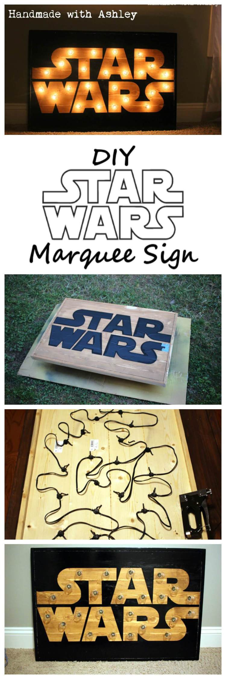 Best ideas about DIY Star Wars
. Save or Pin DIY Star Wars Marquee Wall Art Tutorial Handmade with Ashley Now.