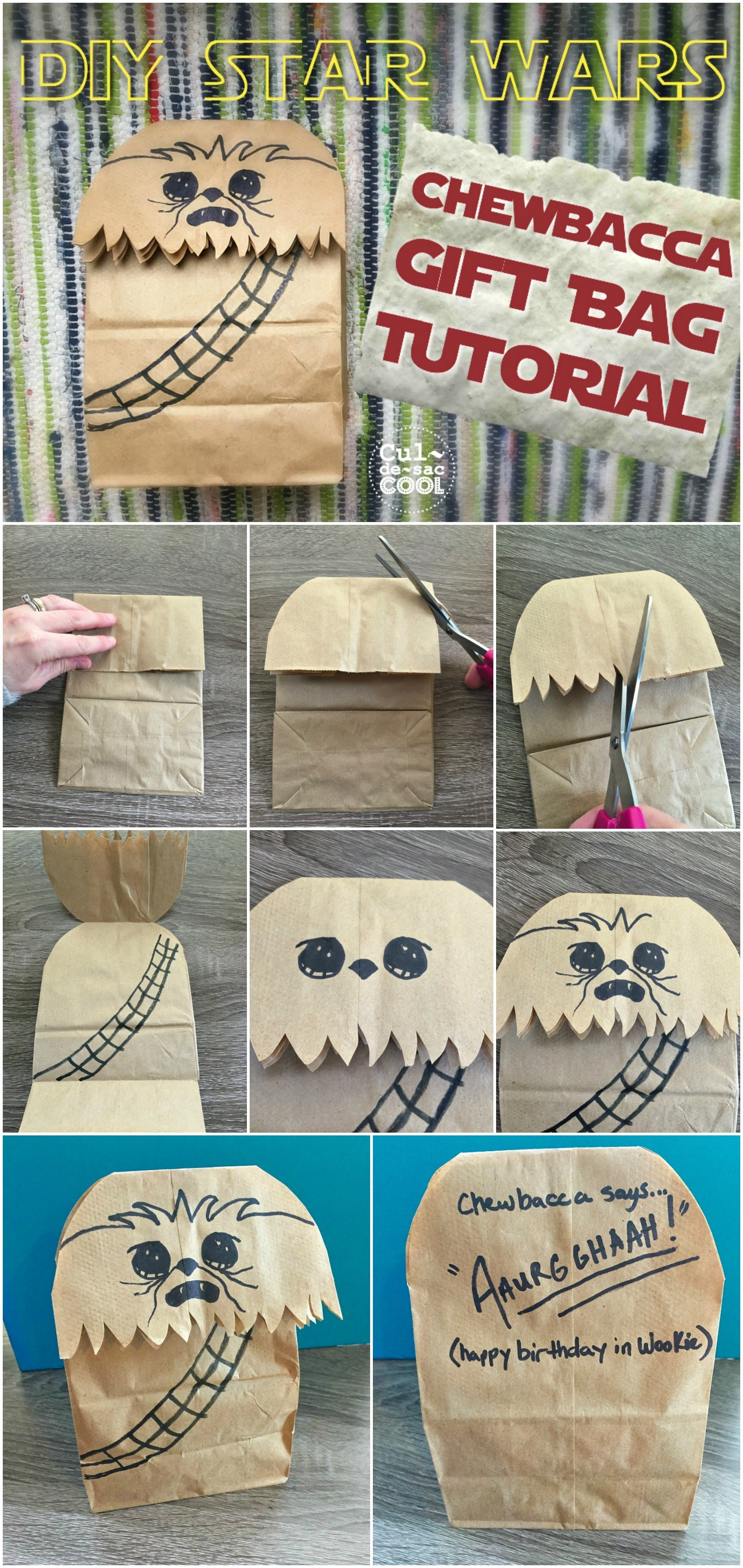 Best ideas about DIY Star Wars
. Save or Pin DIY Star Wars Chewbacca Gift Bag Tutorial Now.