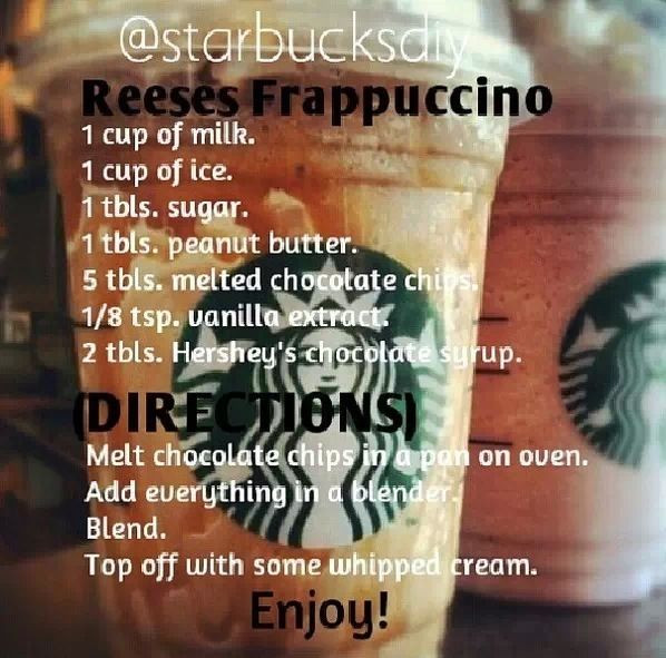 Best ideas about DIY Starbucks Frappuccinos
. Save or Pin DIY Reese s frappuccino How to Make Now.