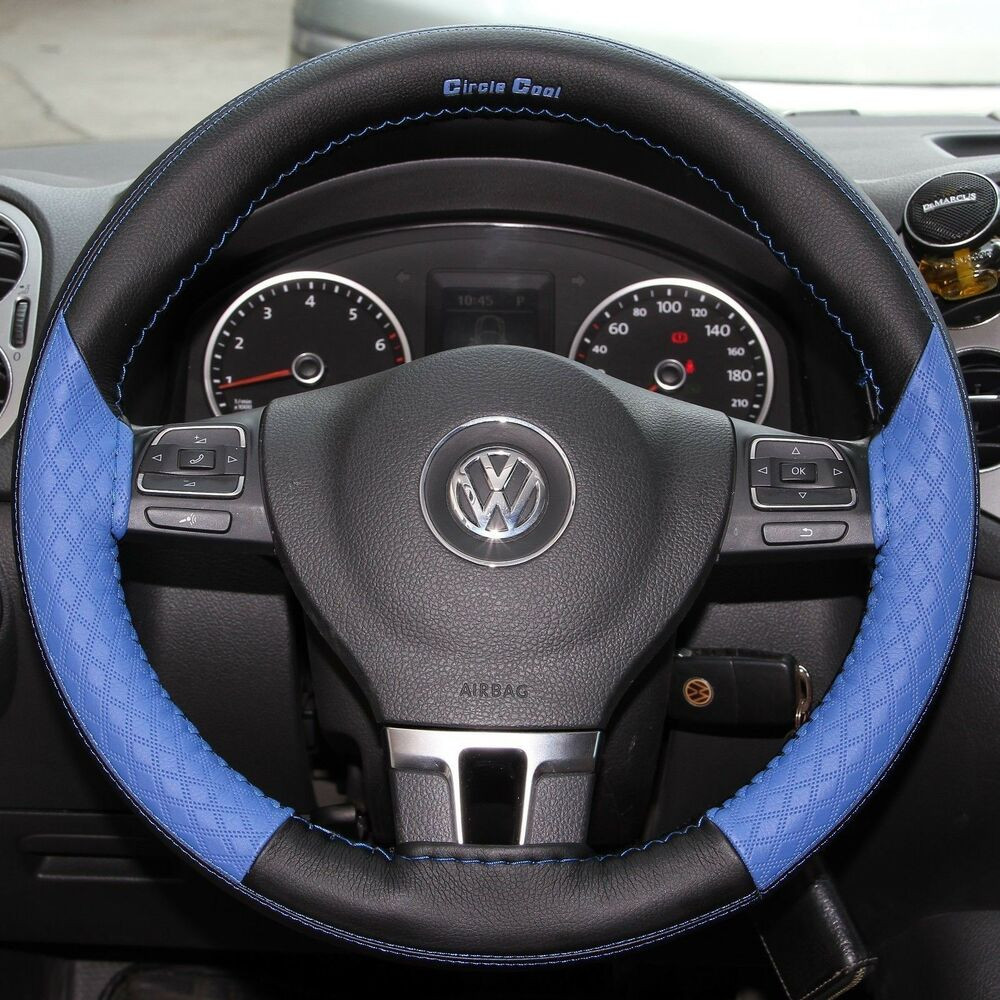 Best ideas about DIY Steering Wheel Cover
. Save or Pin Black Blue PVC Leather DIY Steering Wheel Auto Cover Now.