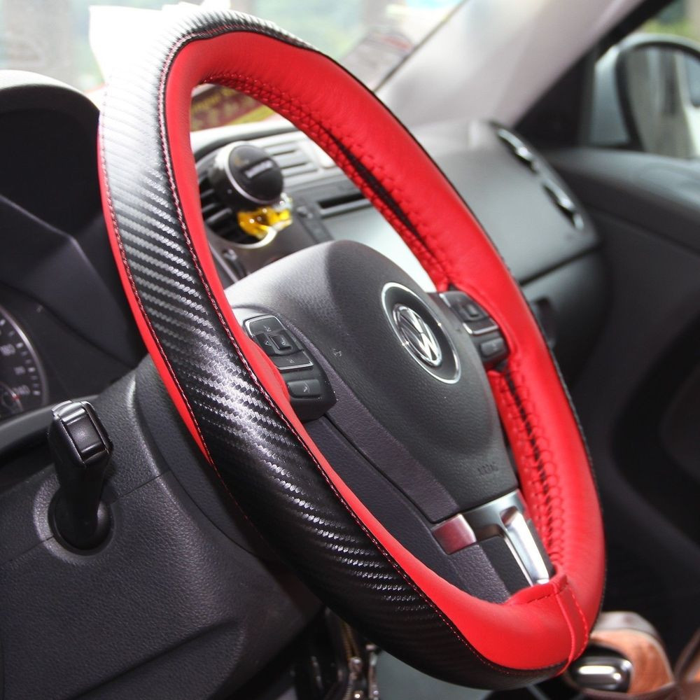 Best ideas about DIY Steering Wheel Cover
. Save or Pin Red Carbon Fiber PVC Leather DIY Steering Wheel Cover Wrap Now.