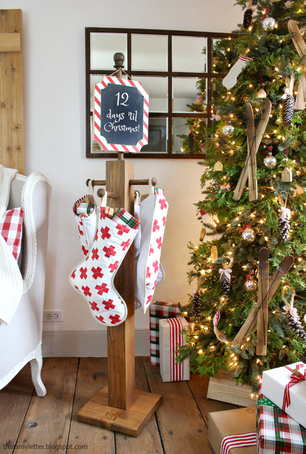 Best ideas about DIY Stocking Holder
. Save or Pin That s My Letter DIY Stocking Post Now.