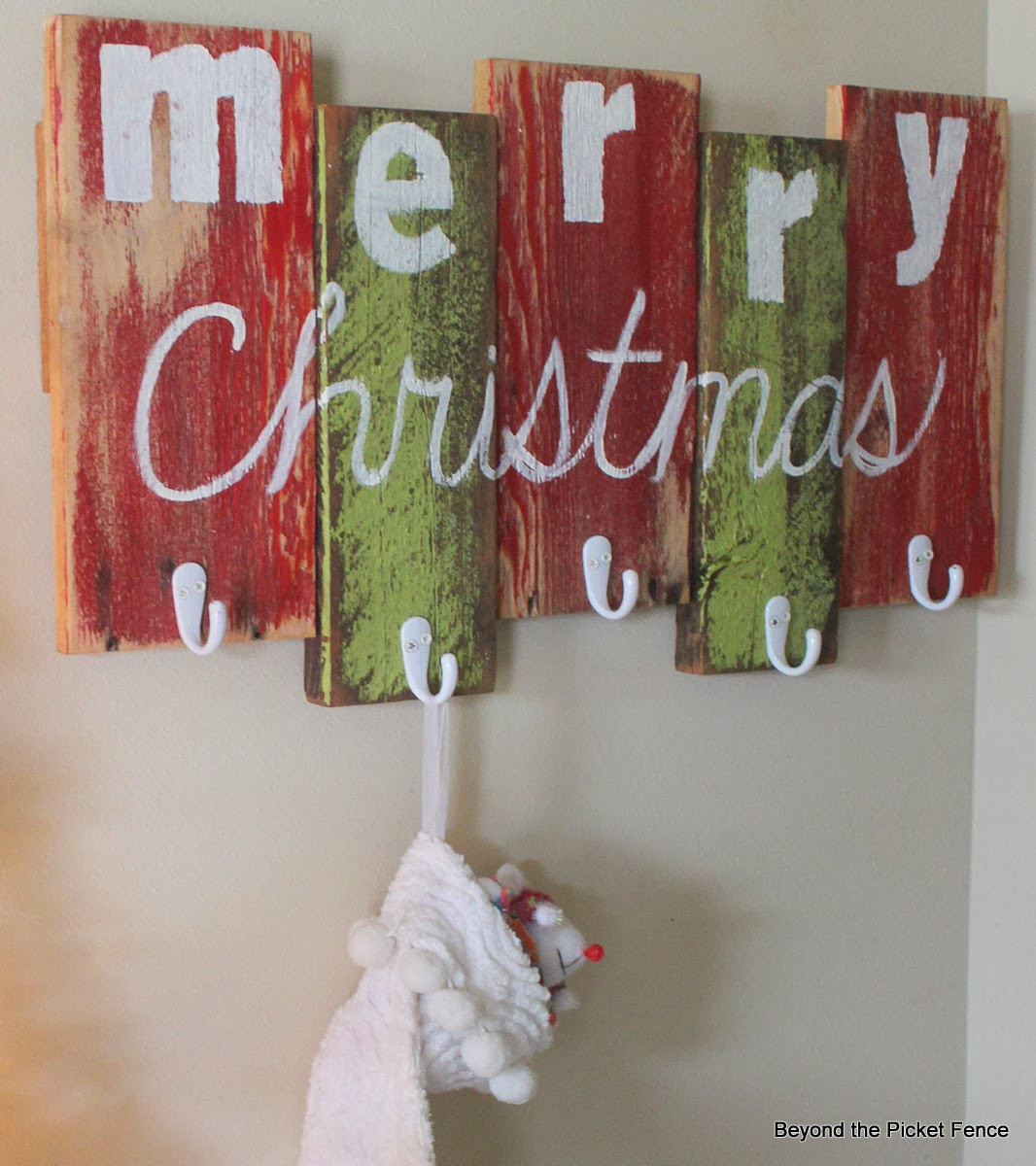 Best ideas about DIY Stocking Holder
. Save or Pin Beyond The Picket Fence 12 Days of Christmas Day 2 Now.