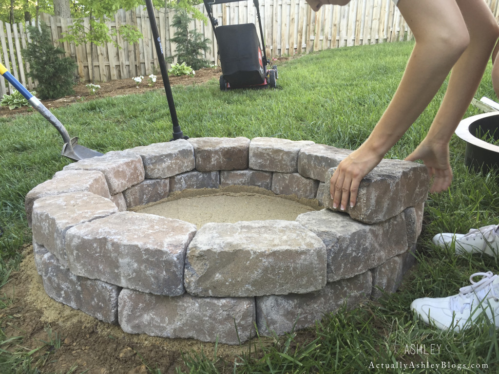 Best ideas about DIY Stone Fire Pit
. Save or Pin DIY Backyard Stone Fire Pit Actually Ashley Now.