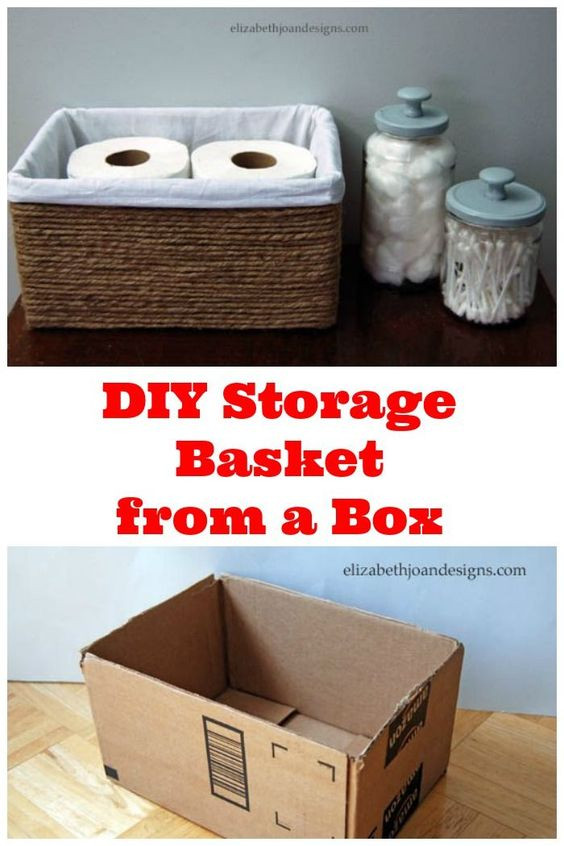 Best ideas about DIY Storage Basket
. Save or Pin DIY storage basket from a box This is a great way to Now.