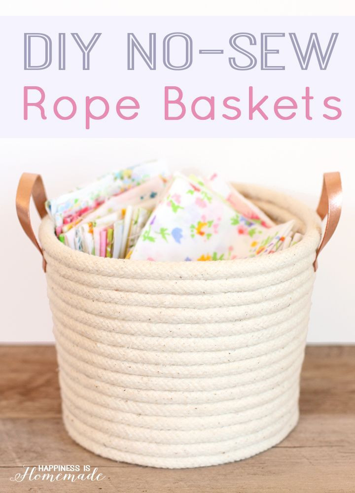 Best ideas about DIY Storage Basket
. Save or Pin DIY No Sew Rope Baskets with Rose Gold Leather Handles Now.
