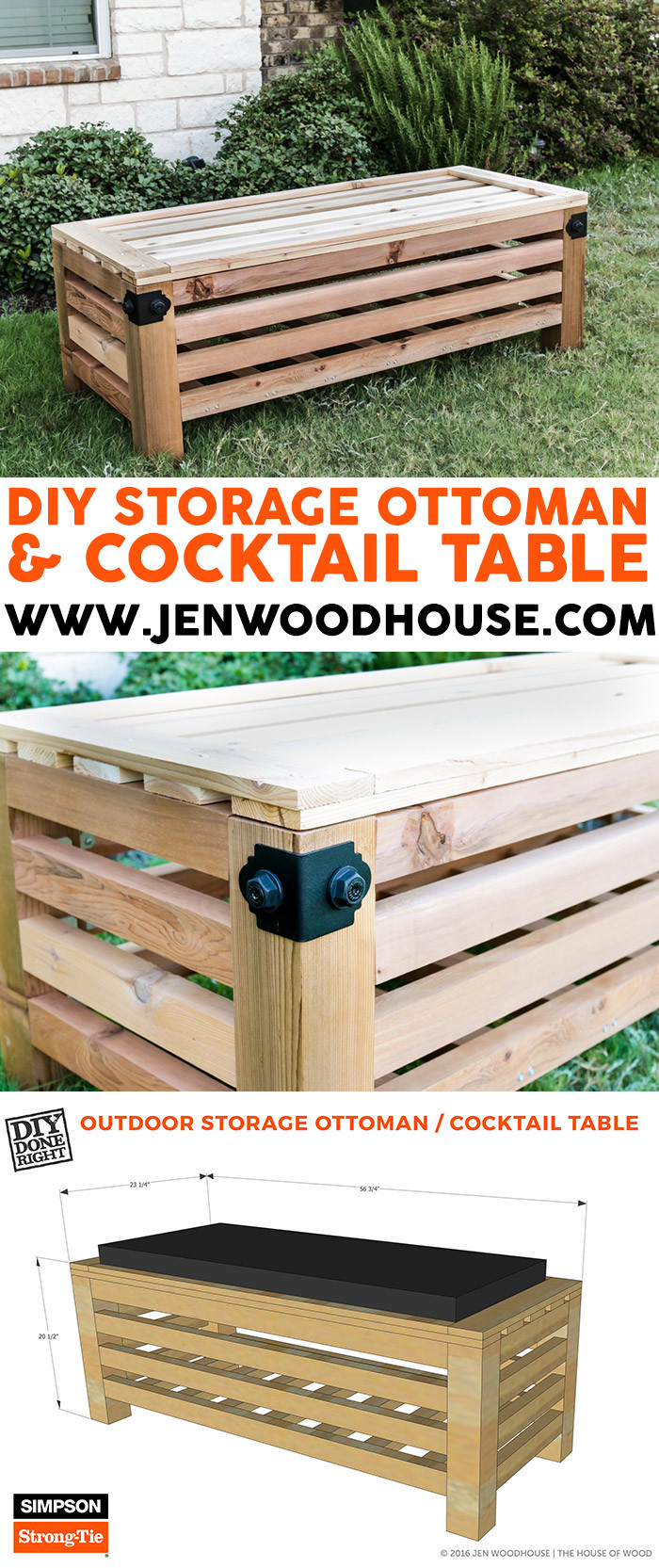 Best ideas about DIY Storage Ottoman
. Save or Pin DIY storage ottoman cocktail table free plans – The House Now.