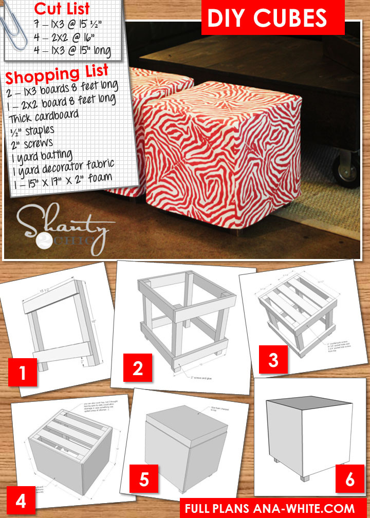 Best ideas about DIY Storage Ottoman Plans
. Save or Pin DIY $20 Ottoman Shanty 2 Chic Now.