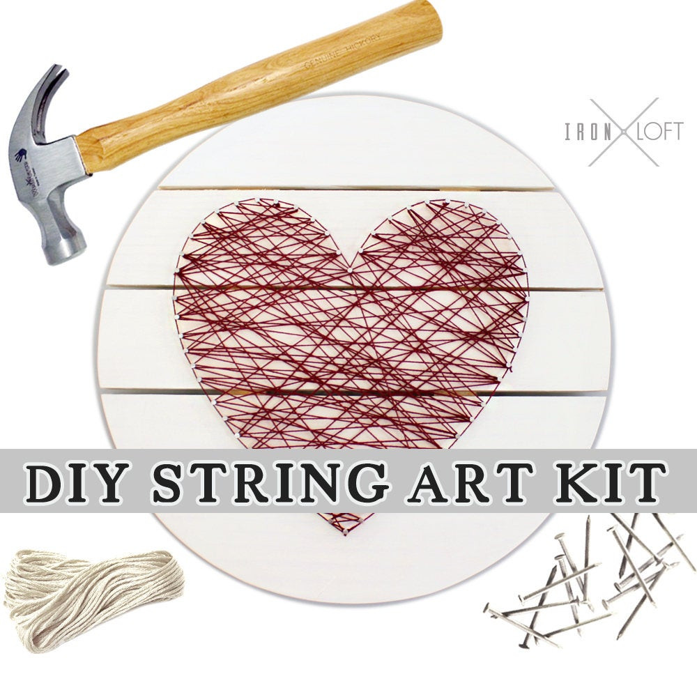 Best ideas about DIY String Art On Wood
. Save or Pin DIY Heart String Art Wood Pallet Sign Yarn Art Kit Now.