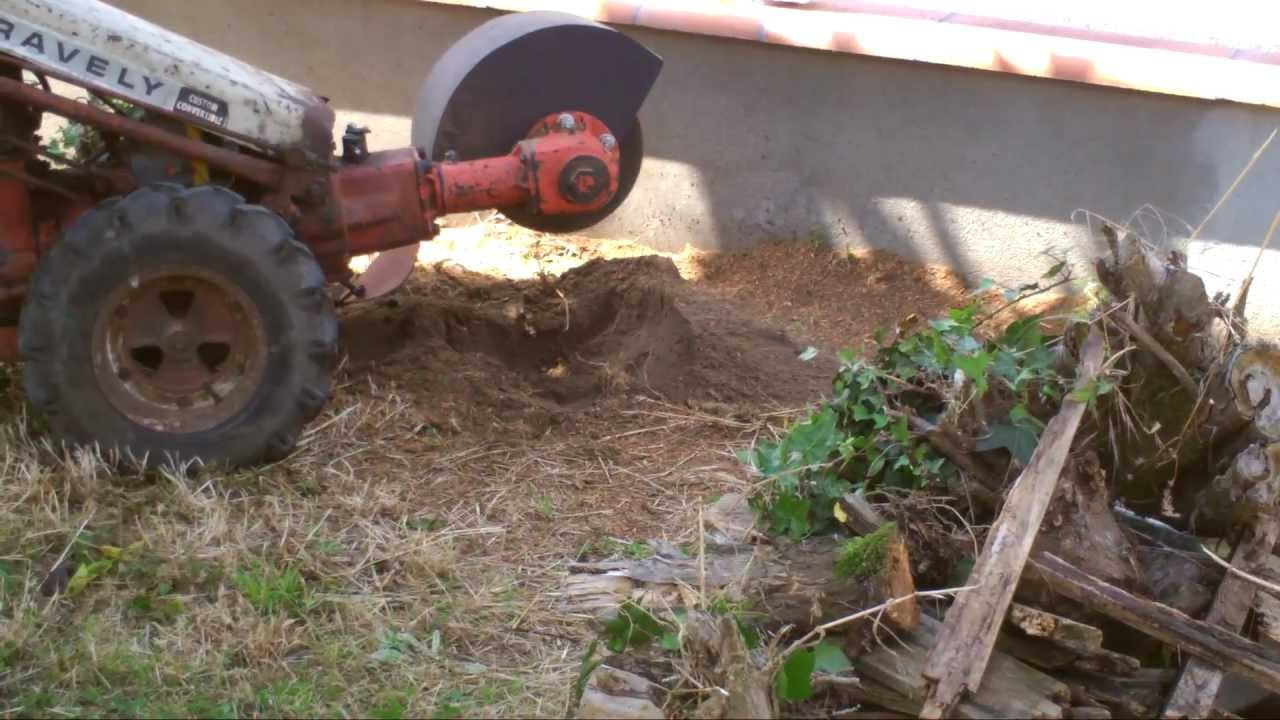 Best ideas about DIY Stump Grinder
. Save or Pin Stump grinder Gravely homemade Grignotage de souche Now.