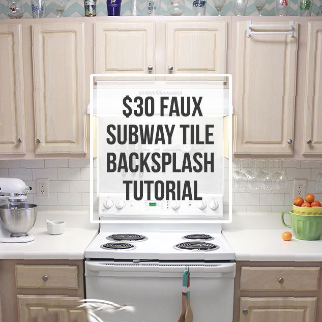 Best ideas about DIY Subway Tile Backsplash
. Save or Pin $30 Faux Subway Tile Backsplash DIY Now.