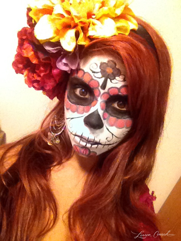 Best ideas about DIY Sugar Skull Costume
. Save or Pin Halloween DIY Sugar Skull Makeup Lauren Conrad Now.