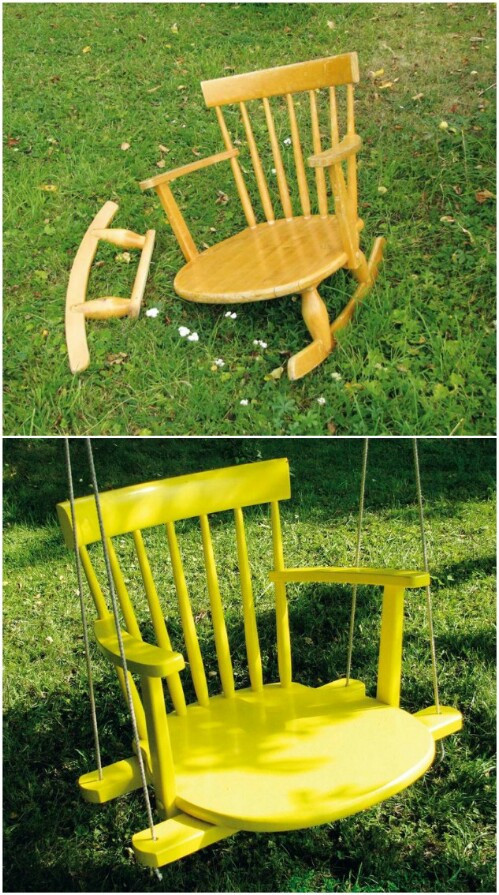 Best ideas about DIY Swing Chair
. Save or Pin 20 Brilliantly Creative Ways To Repurpose Old Chairs DIY Now.