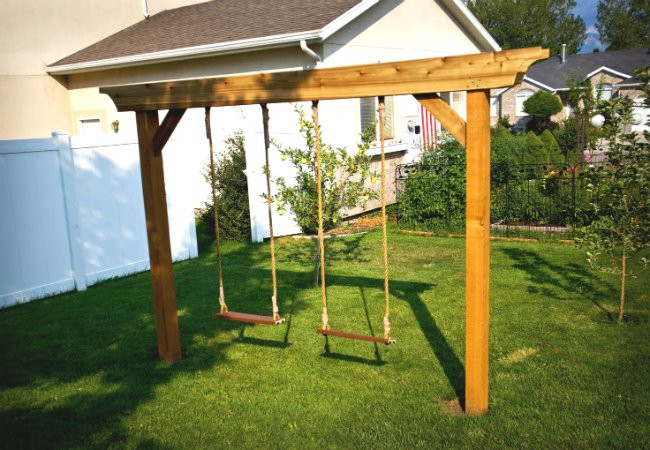 Best ideas about DIY Swing Frame
. Save or Pin DIY Swing Set 5 Ways to Make Your Own Bob Vila Now.