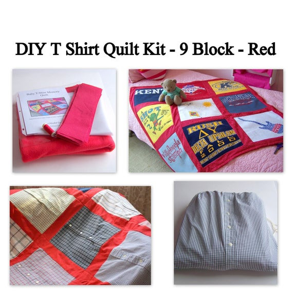 Best ideas about DIY T Shirt Quilt
. Save or Pin Items similar to DIY T Shirt Quilt Kit 9 Block T Shirt Now.