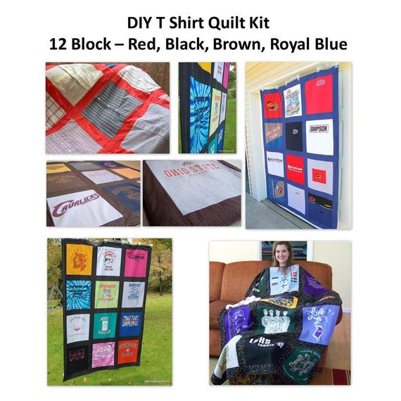 Best ideas about DIY T Shirt Quilt
. Save or Pin DIY Kit T Shirt Quilt KIT Blanket Kit 12 Block Red Now.