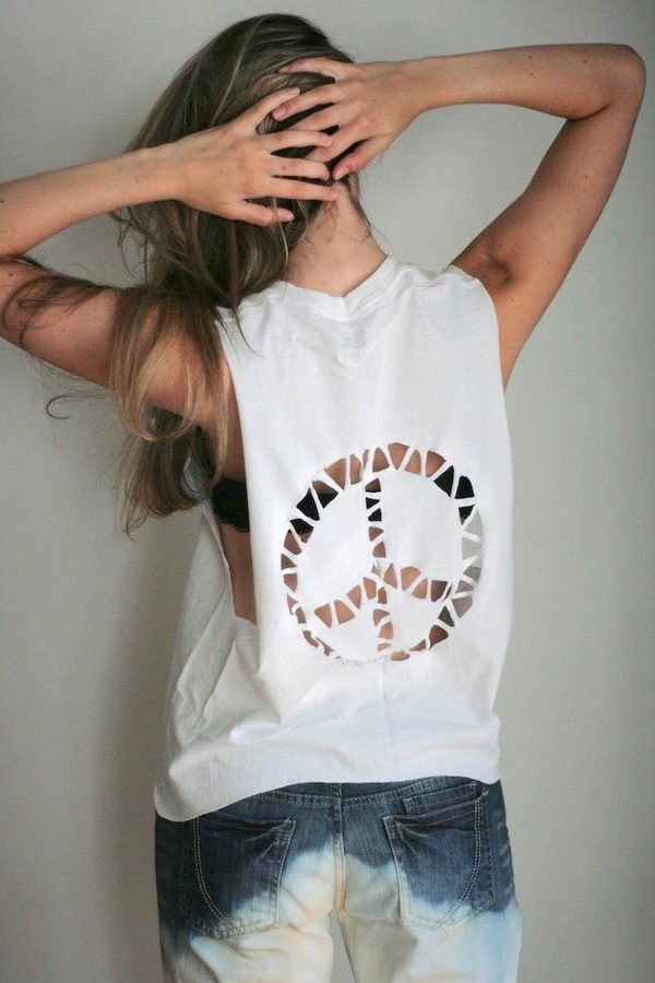 Best ideas about DIY T Shirts Ideas
. Save or Pin 25 DIY T Shirt Cutting Ideas for Girls Now.