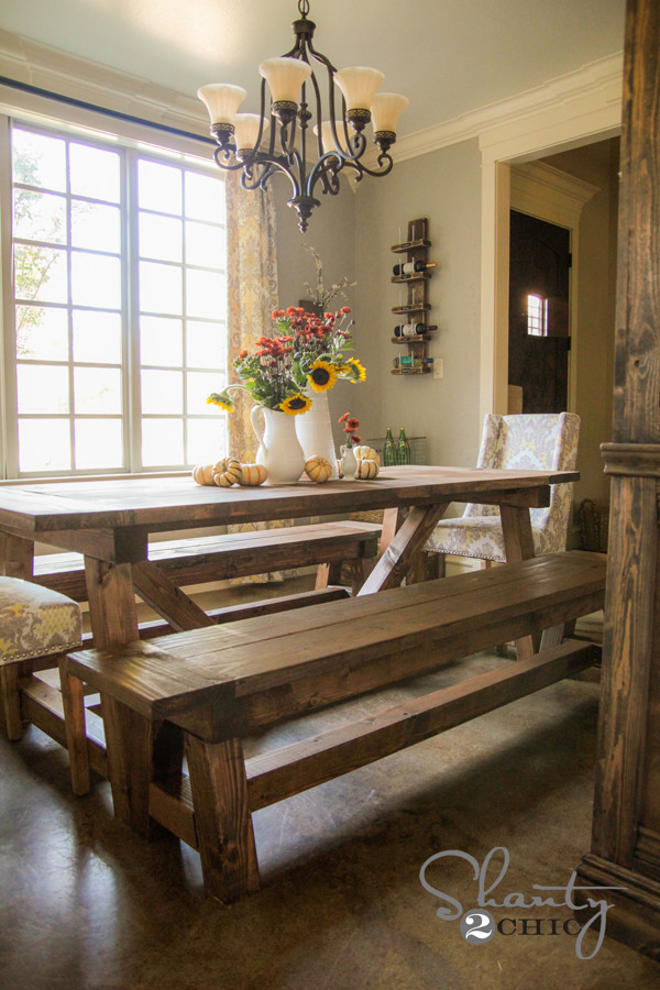 Best ideas about DIY Table Bench
. Save or Pin DIY $40 Bench for the Dining Table Shanty 2 Chic Now.