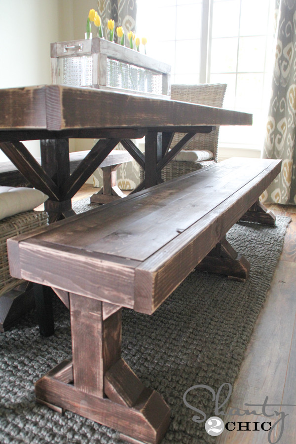 Best ideas about DIY Table Bench
. Save or Pin DIY Benches for my Dining Table Shanty 2 Chic Now.