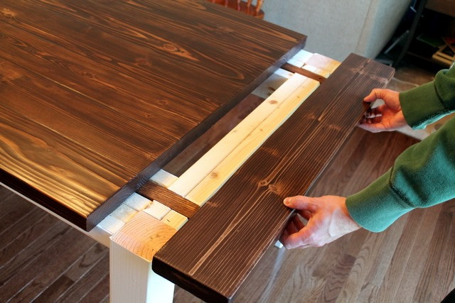 Best ideas about DIY Table Extender
. Save or Pin DIY Farmhouse Table with Extension Leaves with Plans Now.