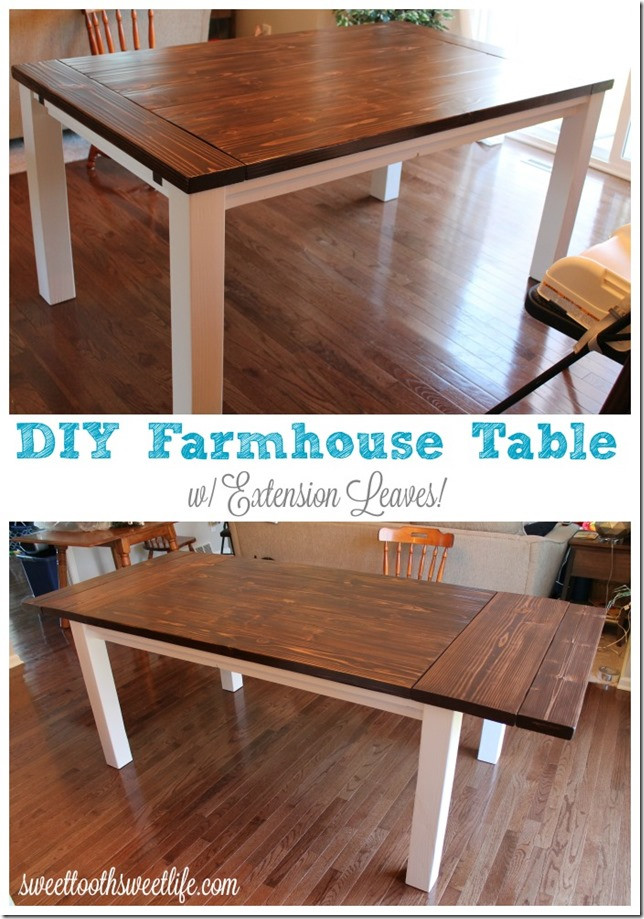 Best ideas about DIY Table Extension
. Save or Pin DIY Farmhouse Table with Extension Leaves with Plans Now.