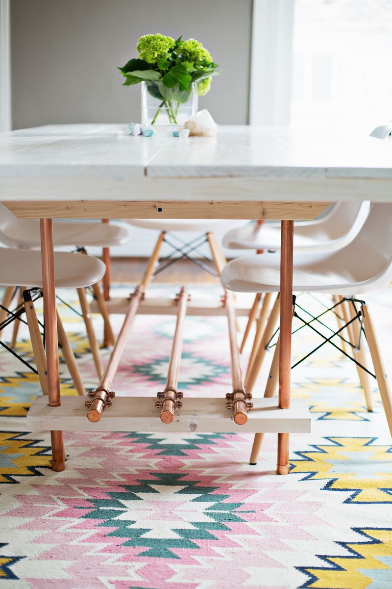 Best ideas about DIY Table Leg
. Save or Pin DIY Dining Room Table with Copper Legs A Beautiful Mess Now.