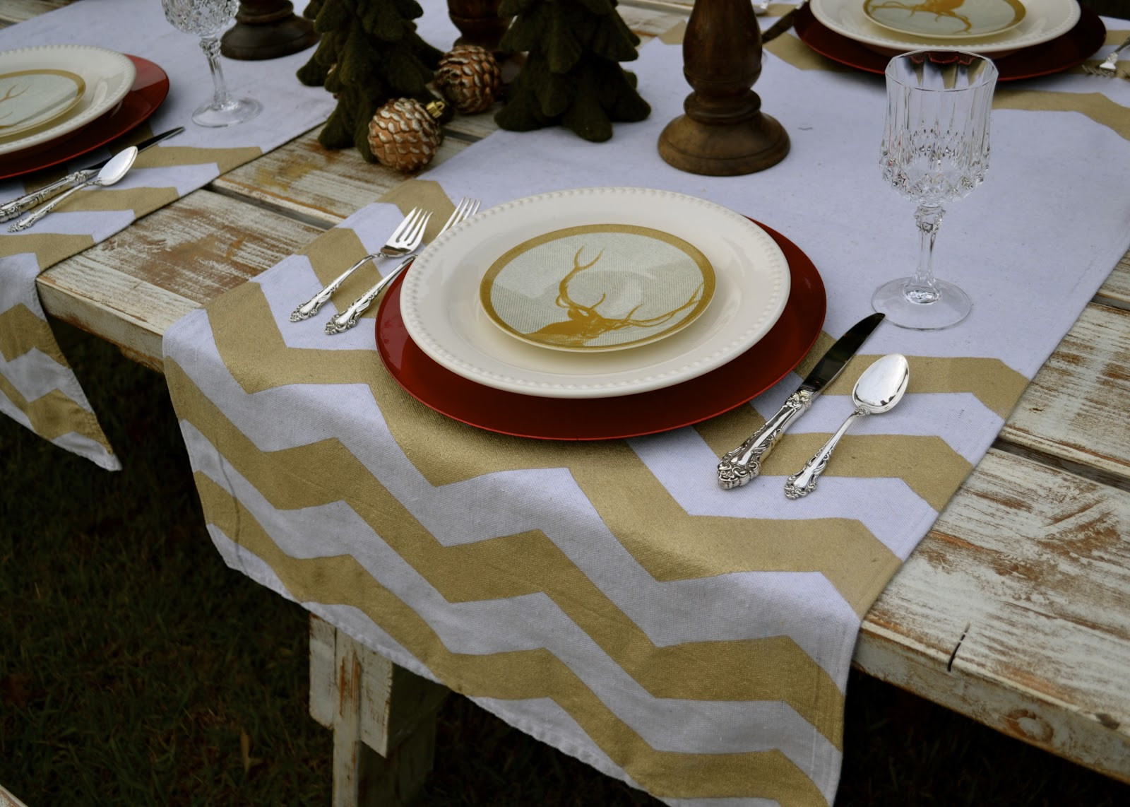Best ideas about DIY Table Runner
. Save or Pin The Domestic Doozie DIY Painted Chevron Table Runners Now.