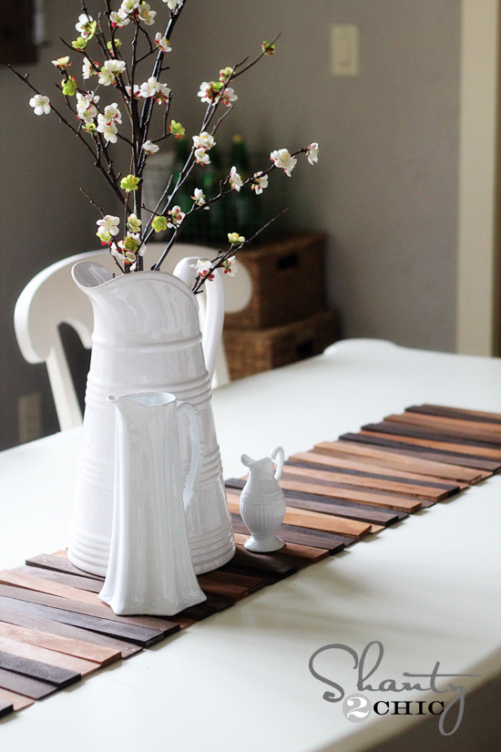 Best ideas about DIY Table Runner
. Save or Pin Wood Shim Table Runner DIY Shanty 2 Chic Now.