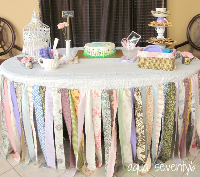 Best ideas about DIY Table Skirt
. Save or Pin Aqua Seventy6 Rag Ribbon Table Skirt Now.