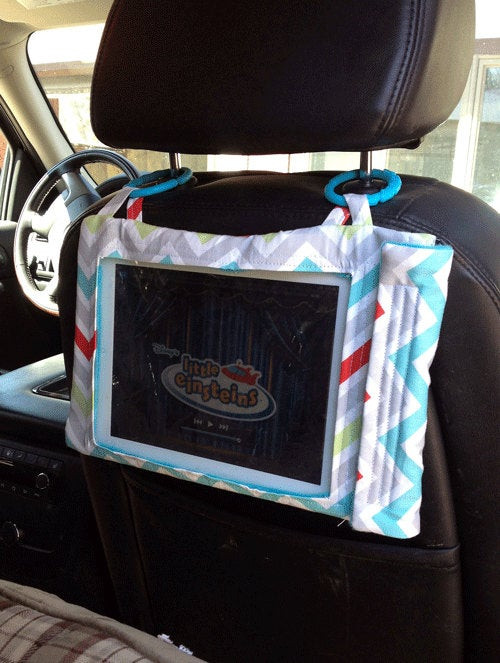 Best ideas about DIY Tablet Headrest Mount
. Save or Pin SALE 5 Dollars off Colorful Chevron iPad Case Great for Car Now.