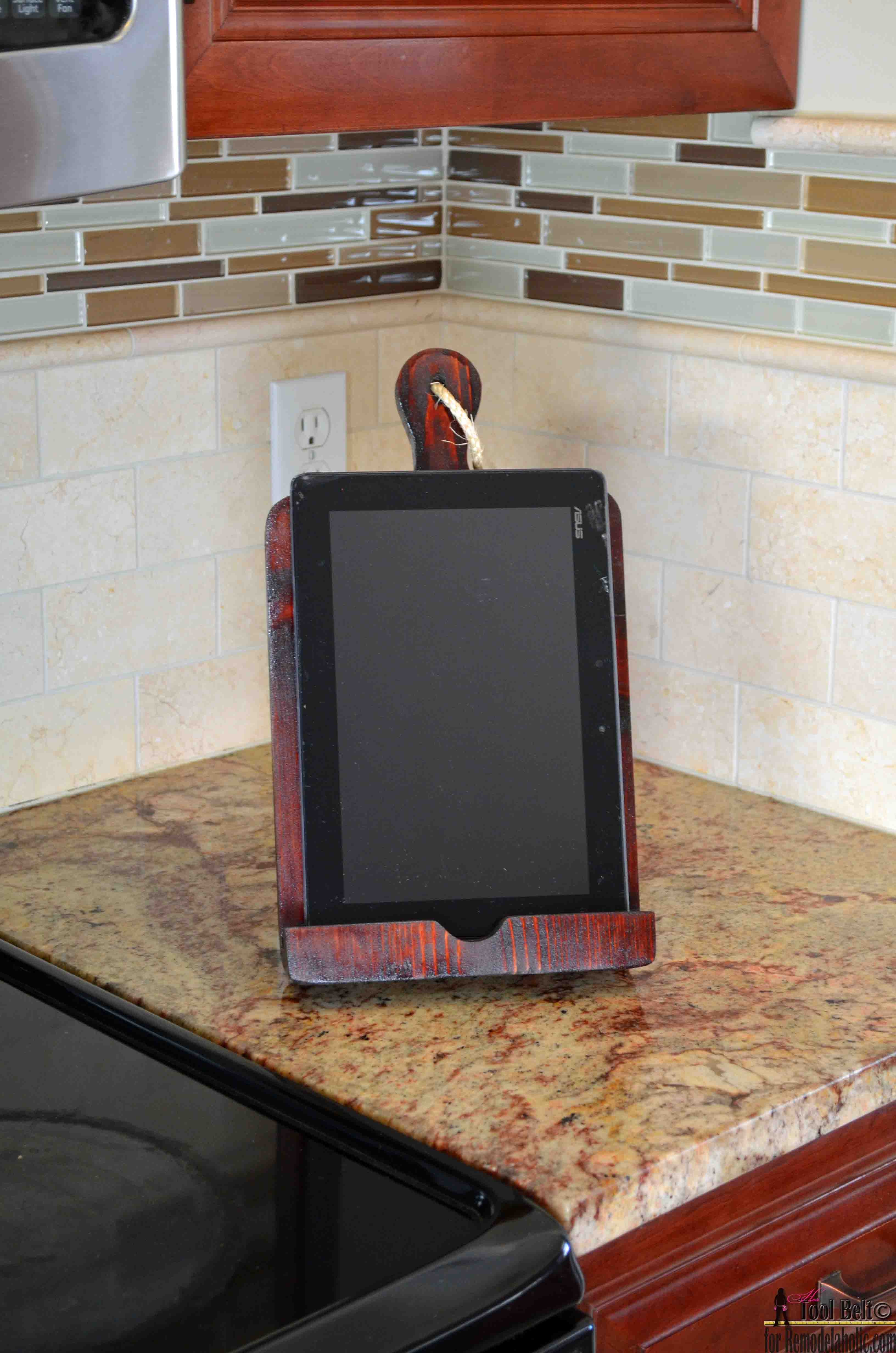 Best ideas about DIY Tablet Holder
. Save or Pin Remodelaholic Now.