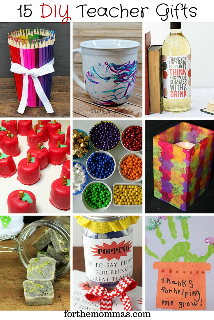 Best ideas about DIY Teacher Gifts
. Save or Pin 15 DIY Teacher Appreciation Gifts FTM Now.