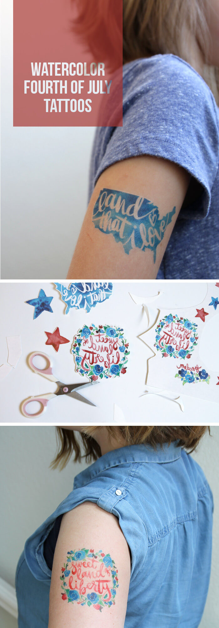 Best ideas about DIY Temporary Tattoo
. Save or Pin Make Watercolor Fourth of July Temporary Tattoos Persia Lou Now.