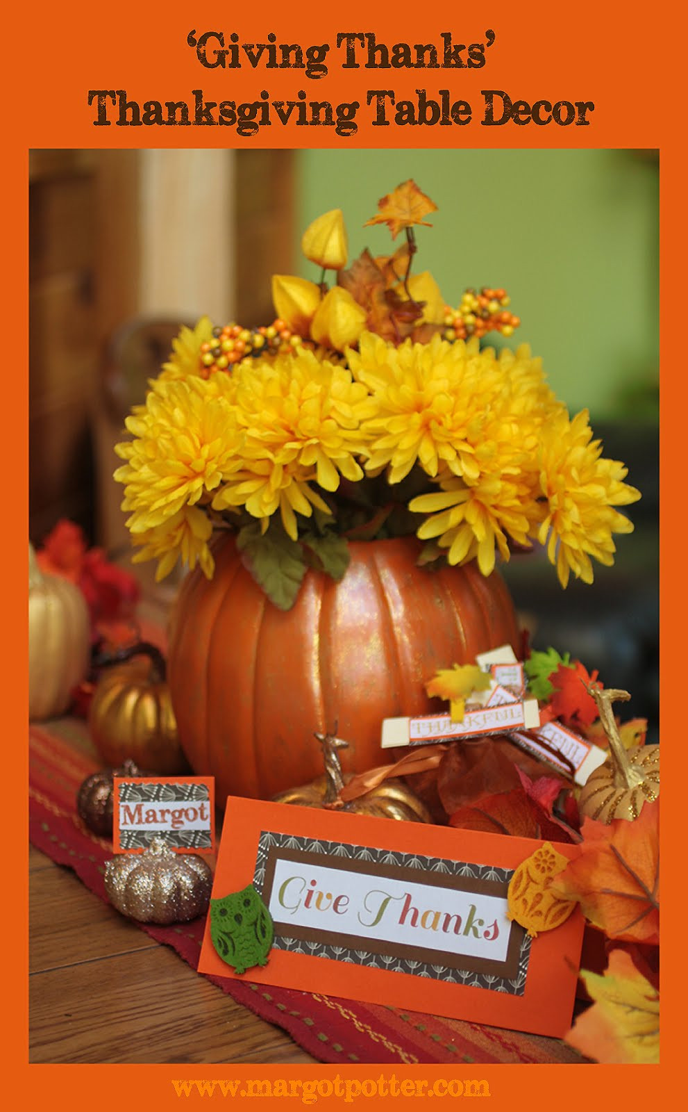 Best ideas about DIY Thanksgiving Centerpiece
. Save or Pin iLoveToCreate Blog Giving Thanks DIY Thanksgiving Table Decor Now.