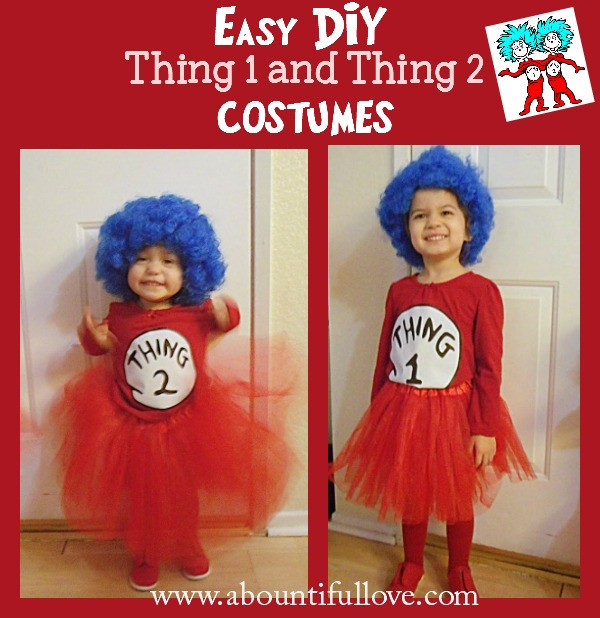 Best ideas about DIY Thing One And Thing Two Costumes
. Save or Pin DIY Thing 1 and Thing 2 Costumes A Bountiful Love Now.