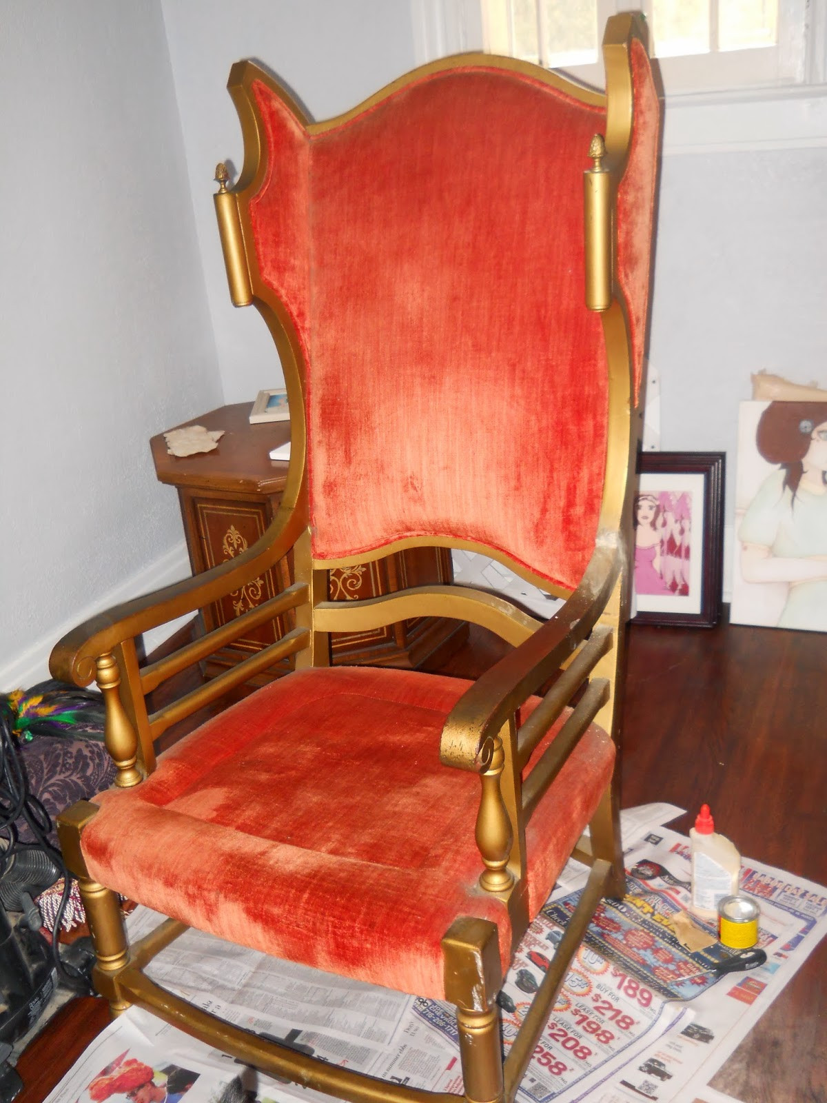 Best ideas about DIY Throne Chair
. Save or Pin DIY Reupholster of a Throne Style Chair Now.