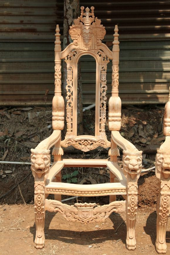 Best ideas about DIY Throne Chair
. Save or Pin RAW Unpainted Lion King Gothic THRONE CHAIR for wedding Now.