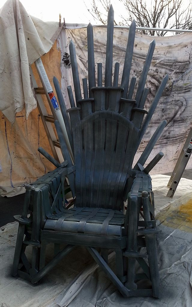 Best ideas about DIY Throne Chair
. Save or Pin How to Make Your Own Iron Throne From a Lawn Chair Now.