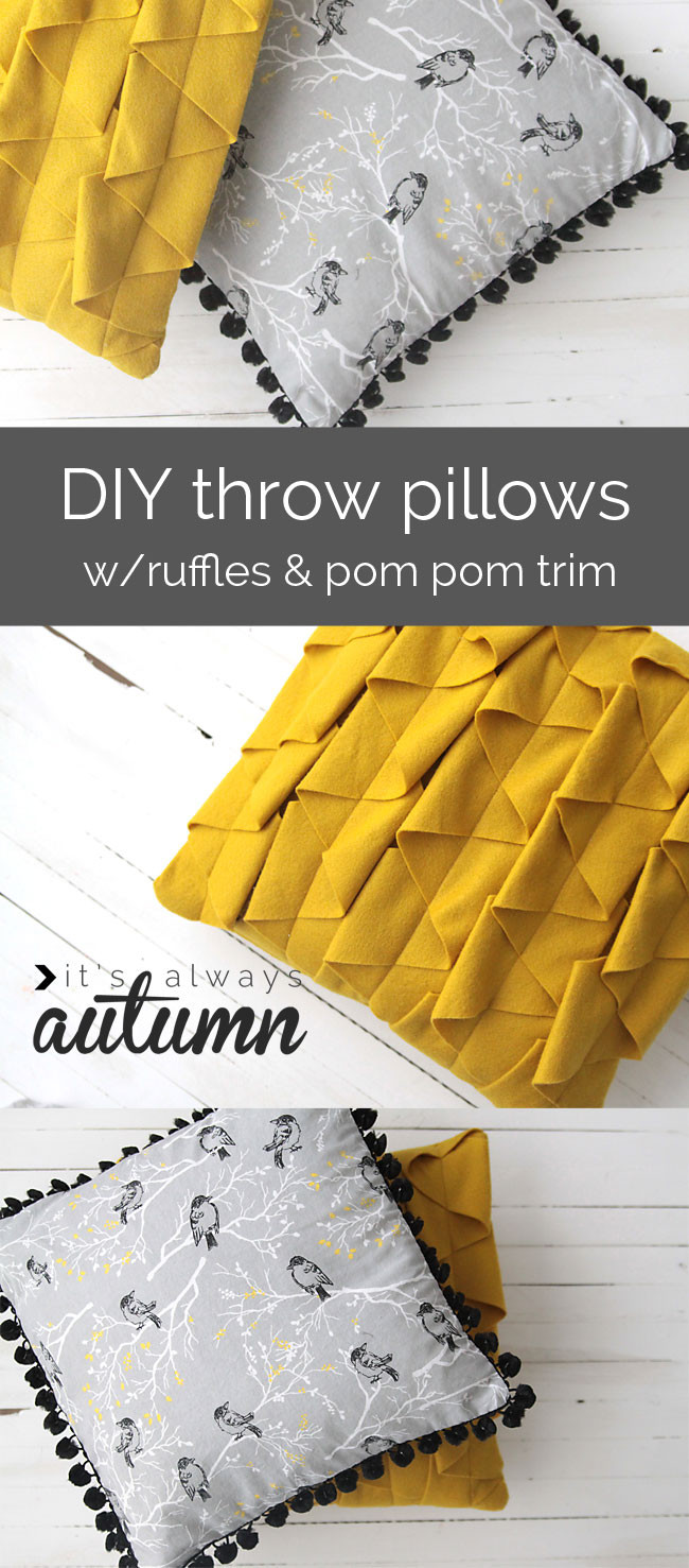 Best ideas about DIY Throw Pillows
. Save or Pin DIY decorative throw pillows sewing tutorial It s Always Now.
