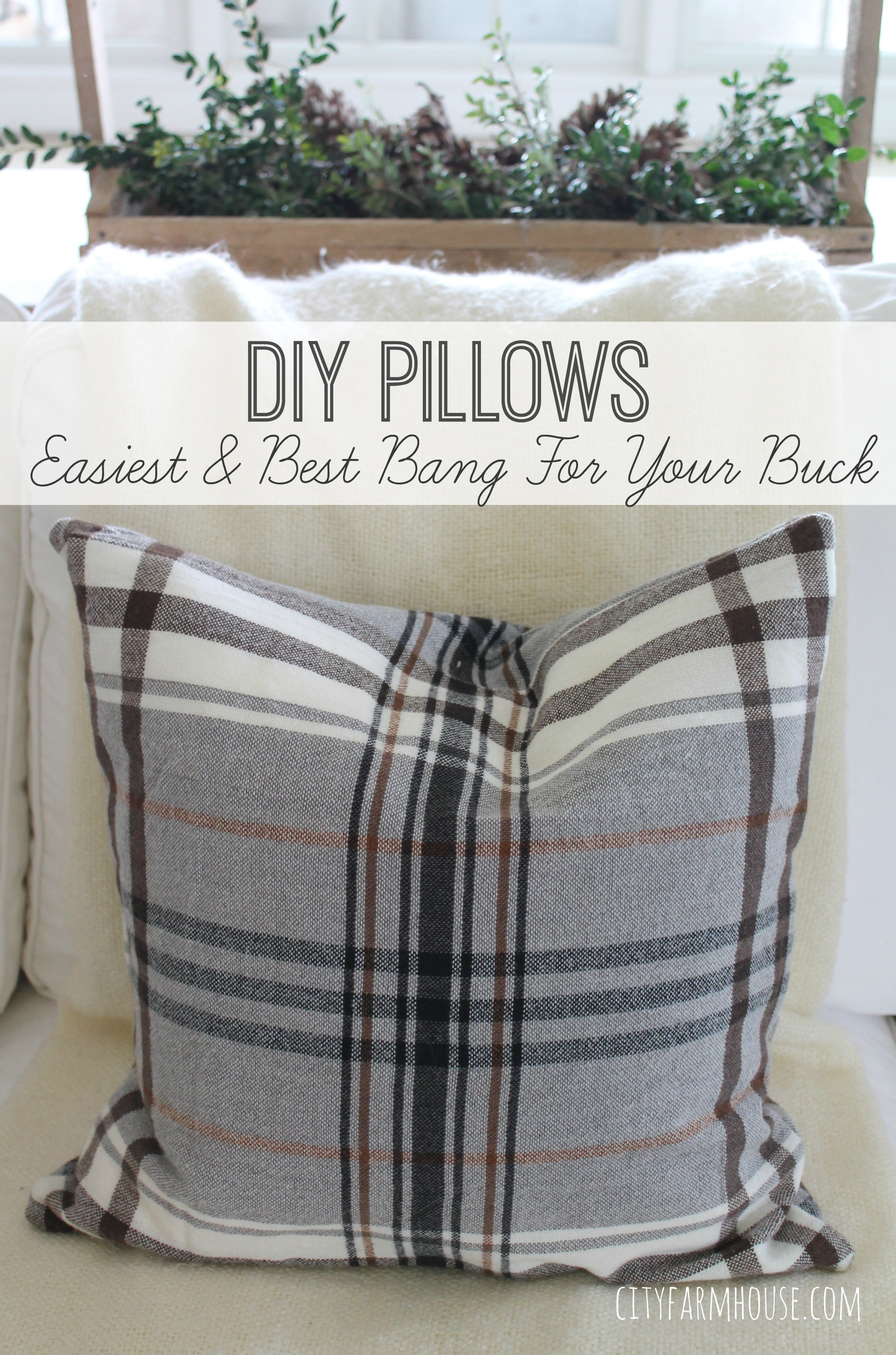Best ideas about DIY Throw Pillows
. Save or Pin Ikea Hack DIY Plaid Pillows from a throw City Farmhouse Now.