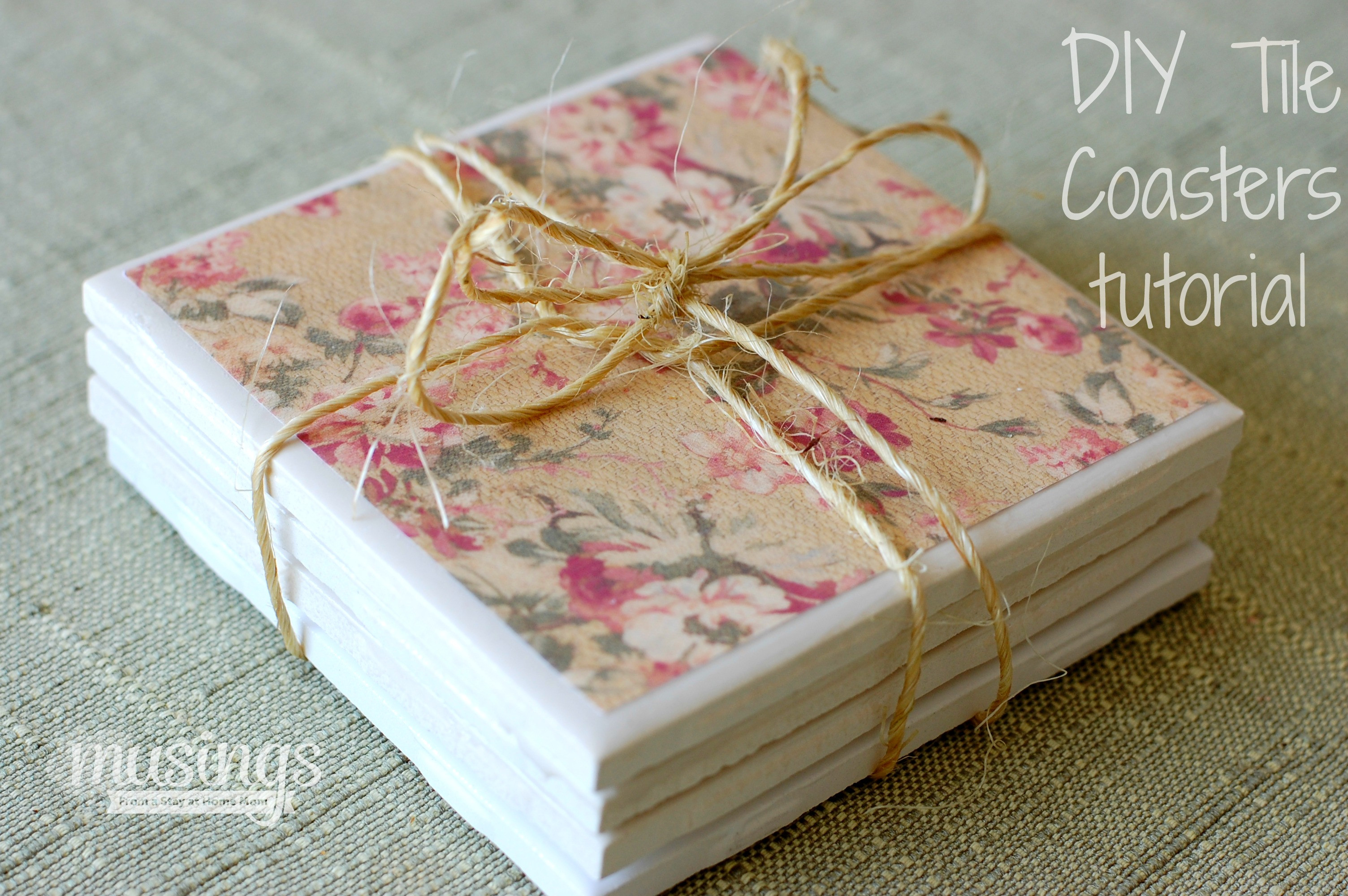 Best ideas about DIY Tile Coasters
. Save or Pin DIY Tile Coasters Tutorial Living Well Mom Now.